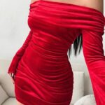 آفشولدر کوتاه مخمل