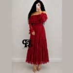 افشولدر دانتل دامن چیندار کد#1